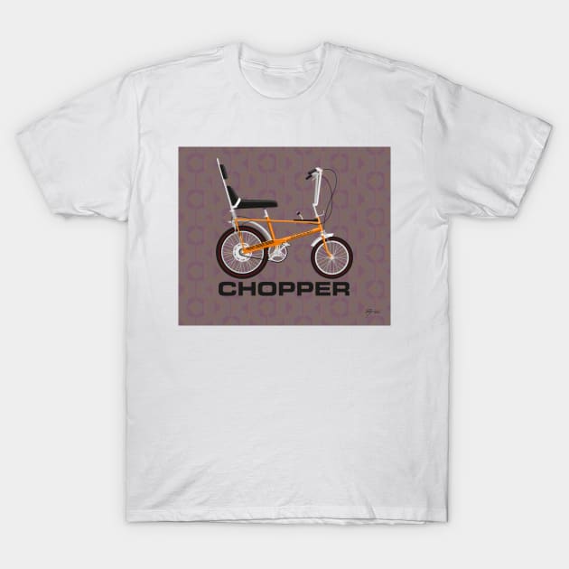 Raleigh Chopper MK1, Pumpkin Orange T-Shirt by Tunstall